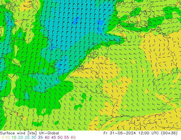 ветер 10 m UK-Global пт 31.05.2024 12 UTC