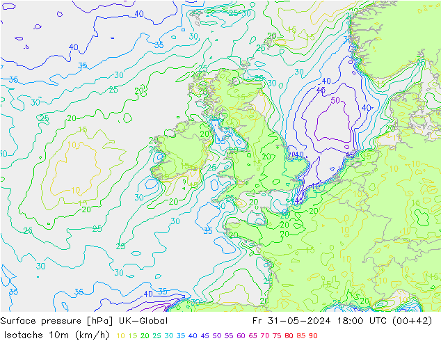 Isotaca (kph) UK-Global vie 31.05.2024 18 UTC