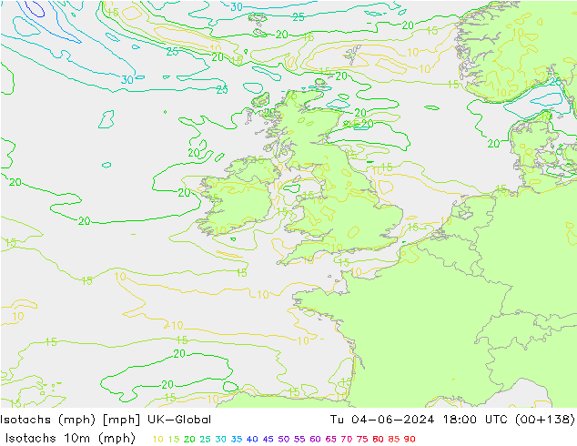 Isotachs (mph) UK-Global  04.06.2024 18 UTC