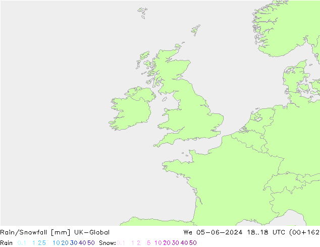Rain/Snowfall UK-Global We 05.06.2024 18 UTC