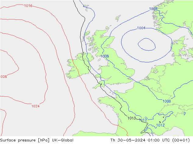 Yer basıncı UK-Global Per 30.05.2024 01 UTC