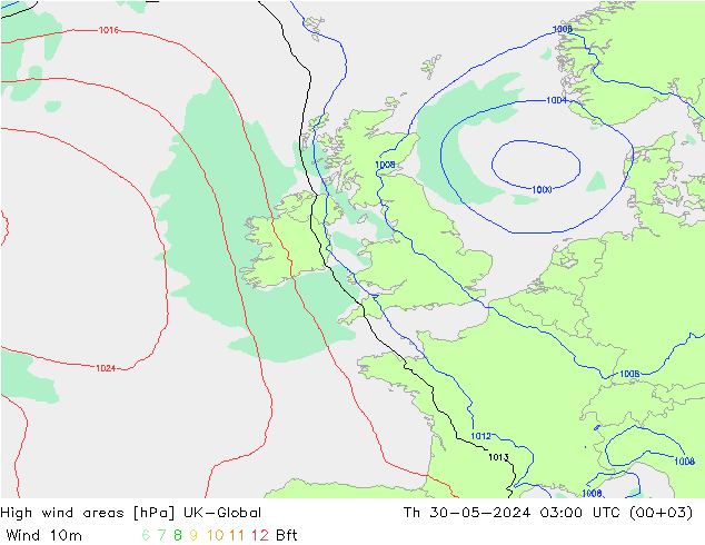 High wind areas UK-Global Th 30.05.2024 03 UTC