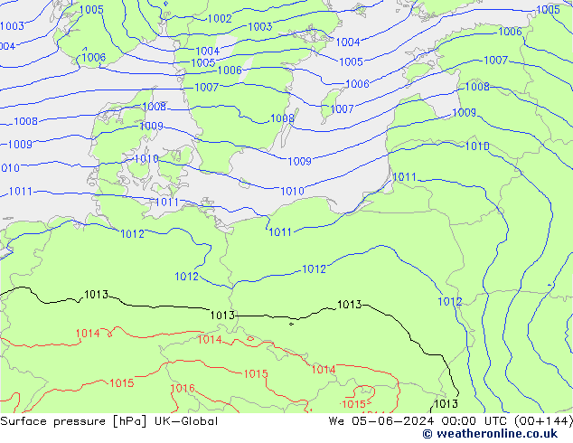 Luchtdruk (Grond) UK-Global wo 05.06.2024 00 UTC