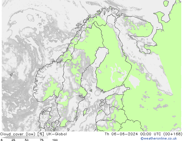 nízká oblaka UK-Global Čt 06.06.2024 00 UTC