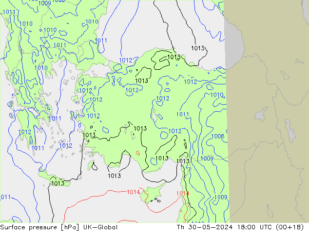 pressão do solo UK-Global Qui 30.05.2024 18 UTC