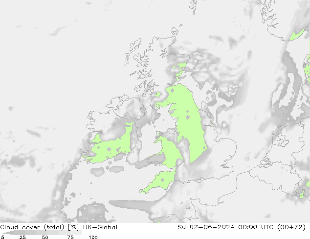 zachmurzenie (suma) UK-Global nie. 02.06.2024 00 UTC