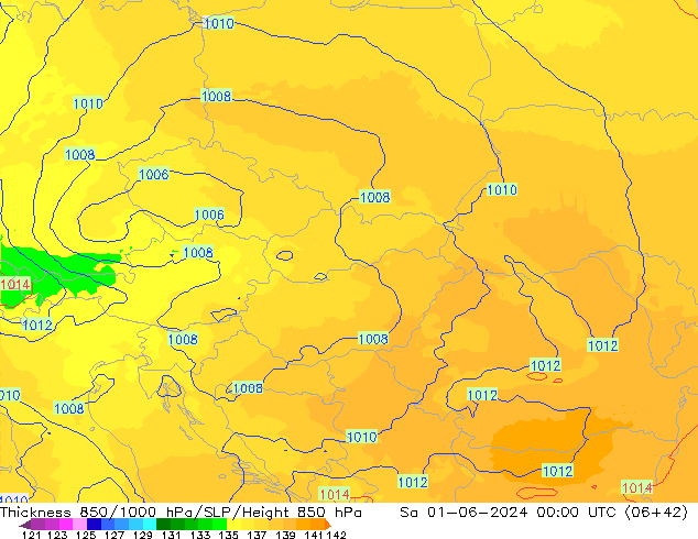 Thck 850-1000 hPa UK-Global Sa 01.06.2024 00 UTC
