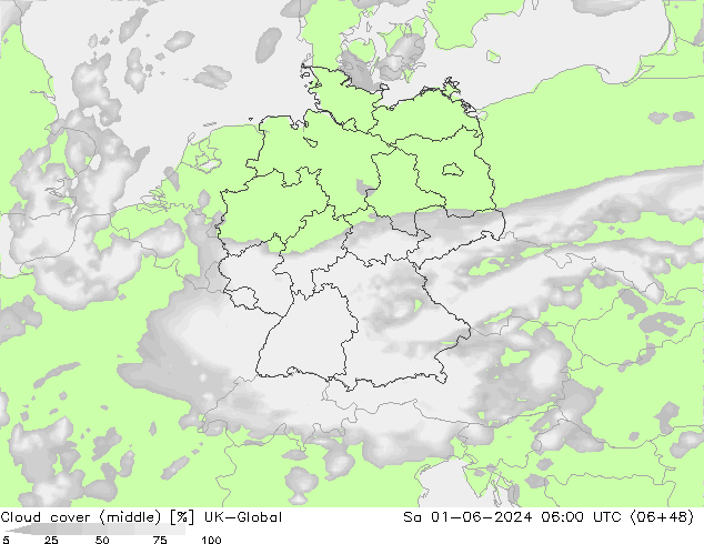 Bewolking (Middelb.) UK-Global za 01.06.2024 06 UTC