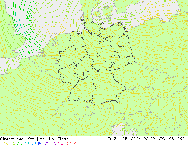 风 10m UK-Global 星期五 31.05.2024 02 UTC