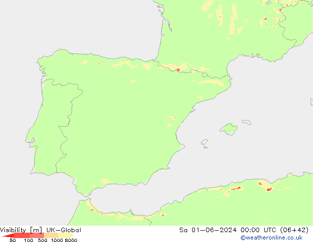 Dohlednost UK-Global So 01.06.2024 00 UTC