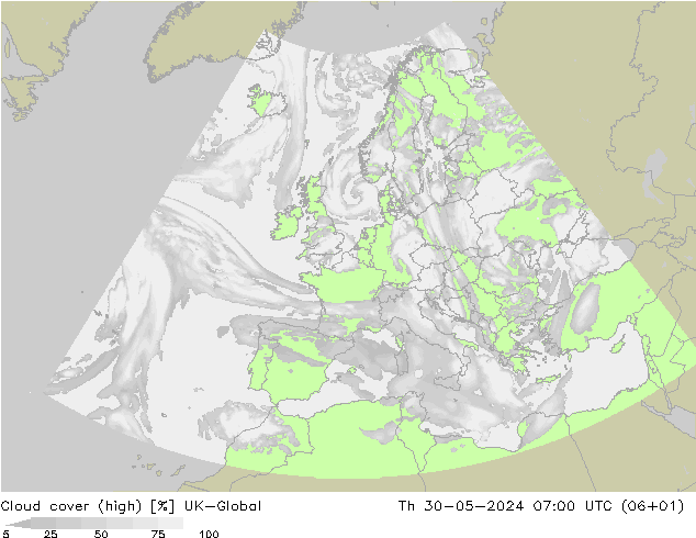 Bewolking (Hoog) UK-Global do 30.05.2024 07 UTC