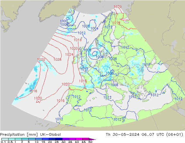 Niederschlag UK-Global Do 30.05.2024 07 UTC