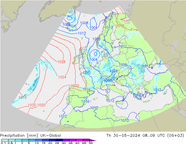 Niederschlag UK-Global Do 30.05.2024 09 UTC