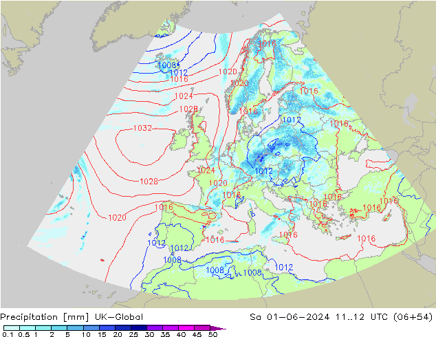 Yağış UK-Global Cts 01.06.2024 12 UTC