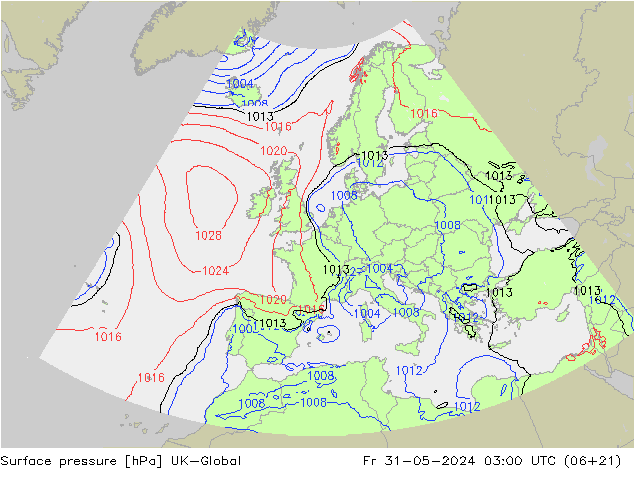 pression de l'air UK-Global ven 31.05.2024 03 UTC