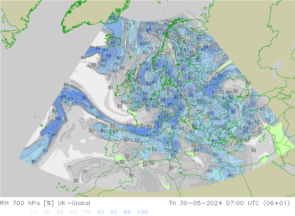 RV 700 hPa UK-Global do 30.05.2024 07 UTC