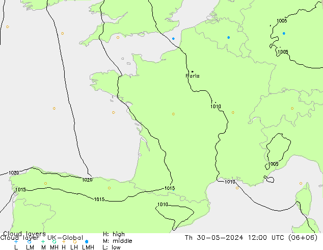 Wolkenlagen UK-Global do 30.05.2024 12 UTC