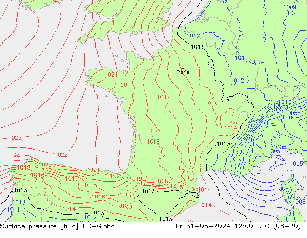 Yer basıncı UK-Global Cu 31.05.2024 12 UTC