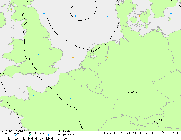 Cloud layer UK-Global Th 30.05.2024 07 UTC