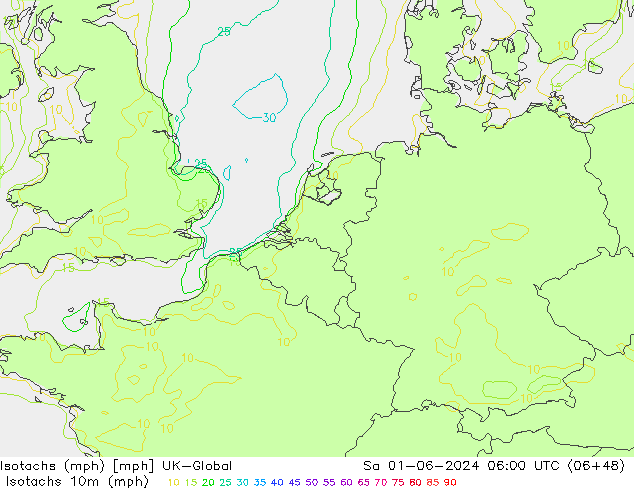 Isotachs (mph) UK-Global So 01.06.2024 06 UTC