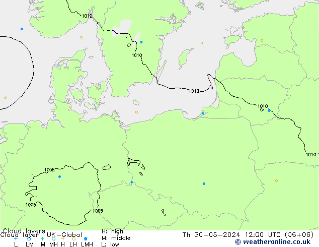 Cloud layer UK-Global Th 30.05.2024 12 UTC