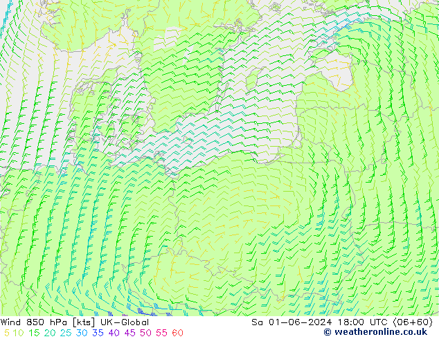wiatr 850 hPa UK-Global so. 01.06.2024 18 UTC