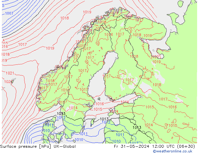 Yer basıncı UK-Global Cu 31.05.2024 12 UTC