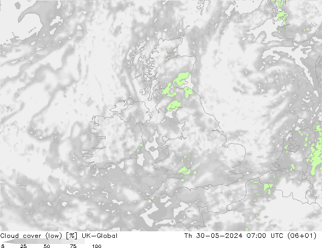 Nubes bajas UK-Global jue 30.05.2024 07 UTC