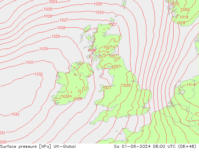 pressão do solo UK-Global Sáb 01.06.2024 06 UTC