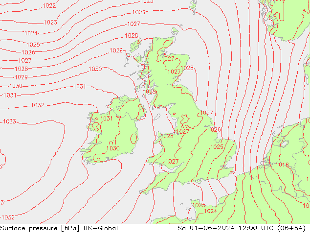 Luchtdruk (Grond) UK-Global za 01.06.2024 12 UTC