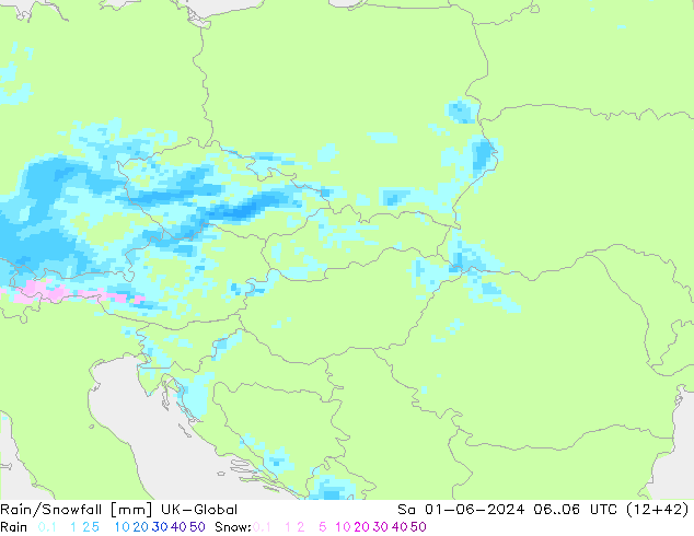 Rain/Snowfall UK-Global Sa 01.06.2024 06 UTC