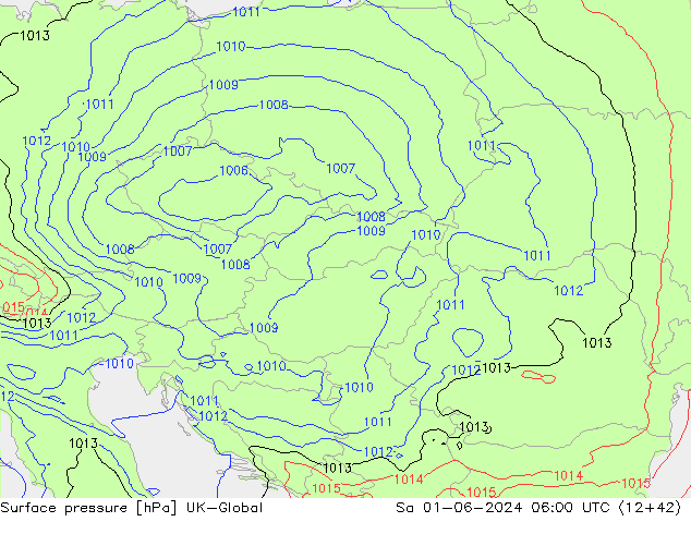 Surface pressure UK-Global Sa 01.06.2024 06 UTC