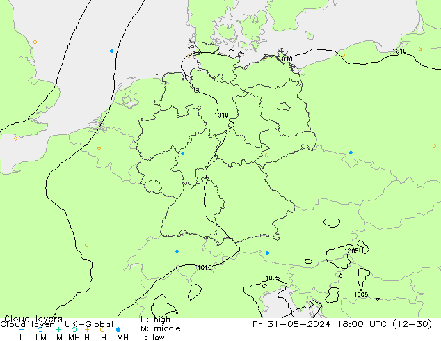 Cloud layer UK-Global ven 31.05.2024 18 UTC