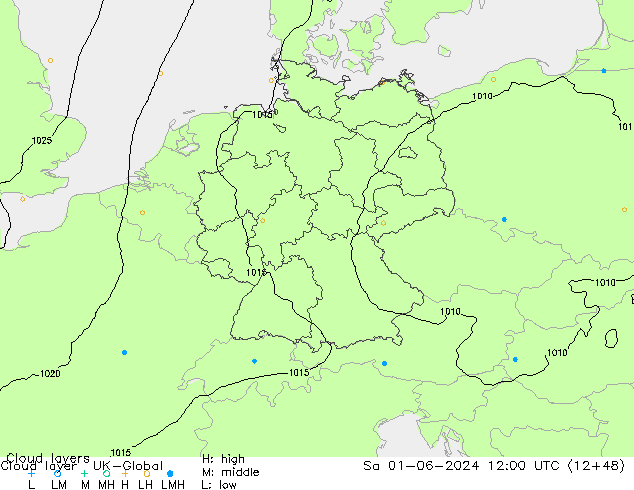 Wolkenschichten UK-Global Sa 01.06.2024 12 UTC