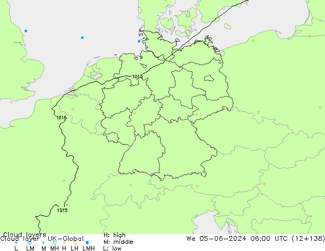 Cloud layer UK-Global Çar 05.06.2024 06 UTC