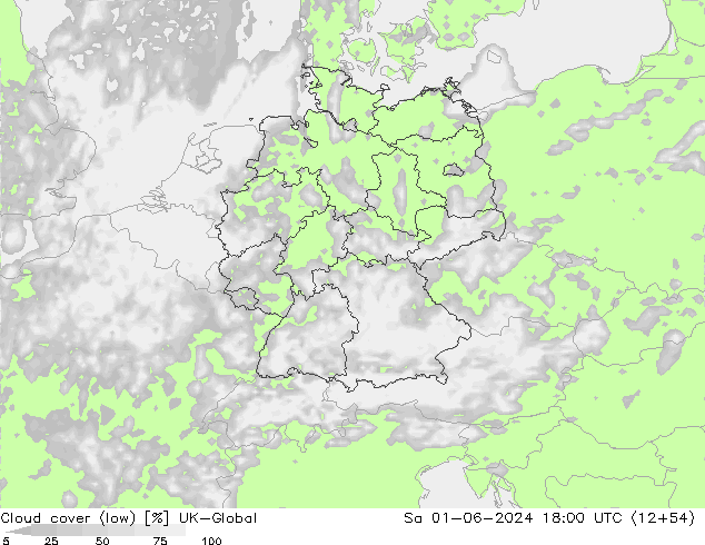 zachmurzenie (niskie) UK-Global so. 01.06.2024 18 UTC