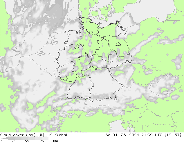 Cloud cover (low) UK-Global Sa 01.06.2024 21 UTC