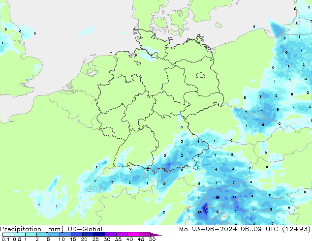 Niederschlag UK-Global Mo 03.06.2024 09 UTC