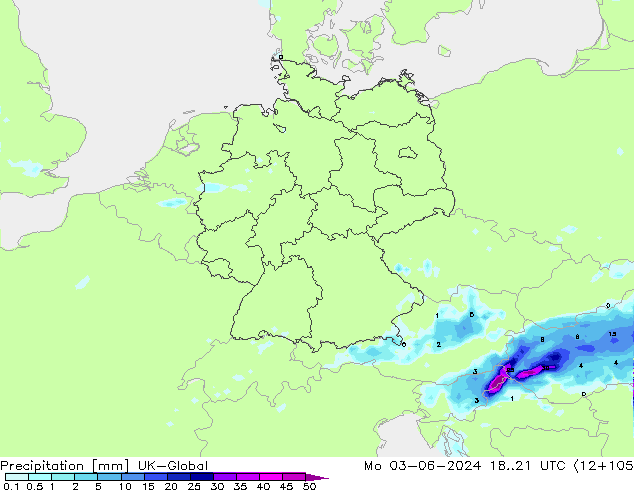 Precipitation UK-Global Mo 03.06.2024 21 UTC