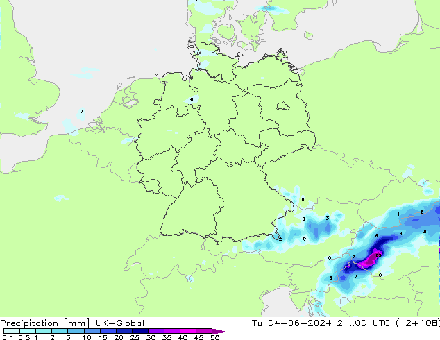 Precipitation UK-Global Tu 04.06.2024 00 UTC