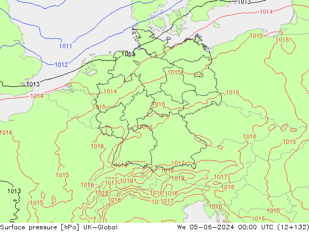 приземное давление UK-Global ср 05.06.2024 00 UTC