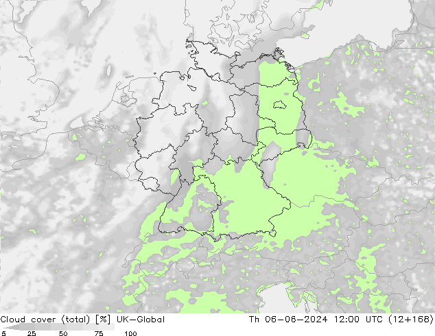 nuvens (total) UK-Global Qui 06.06.2024 12 UTC