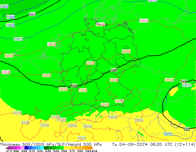 Thck 500-1000hPa UK-Global Ter 04.06.2024 06 UTC