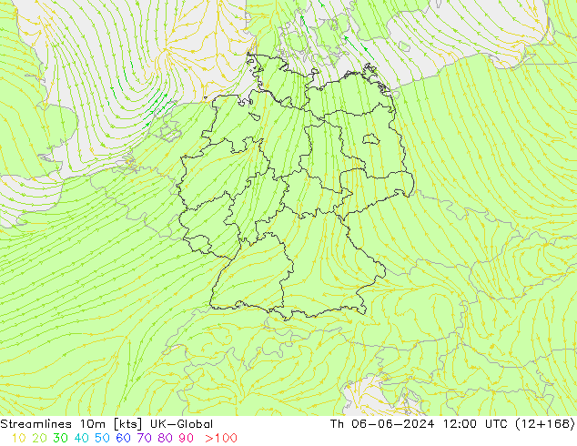 Streamlines 10m UK-Global Th 06.06.2024 12 UTC