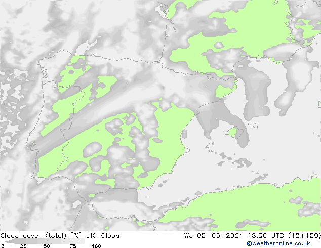 nuvens (total) UK-Global Qua 05.06.2024 18 UTC