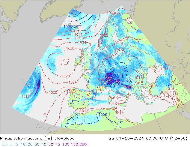 Precipitation accum. UK-Global Sa 01.06.2024 00 UTC