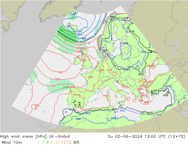 High wind areas UK-Global Su 02.06.2024 12 UTC