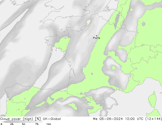zachmurzenie (wysokie) UK-Global śro. 05.06.2024 12 UTC