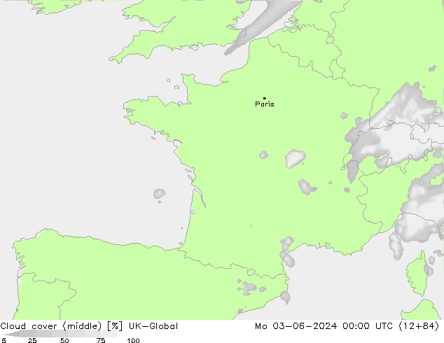 Cloud cover (middle) UK-Global Mo 03.06.2024 00 UTC
