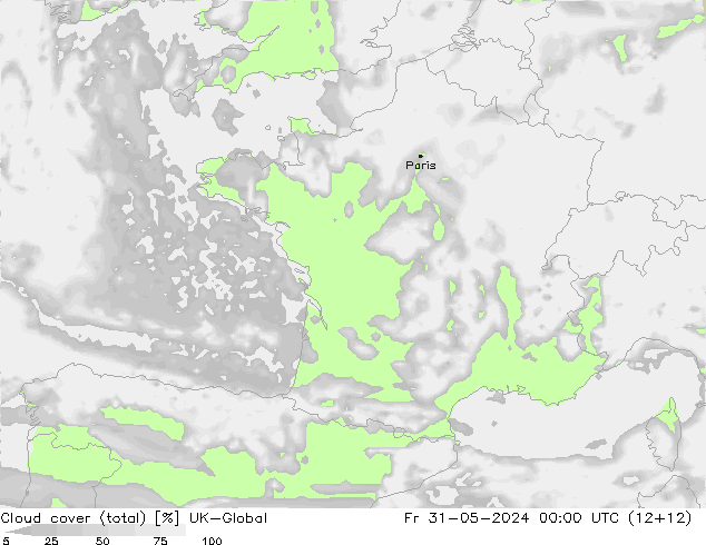 Wolken (gesamt) UK-Global Fr 31.05.2024 00 UTC